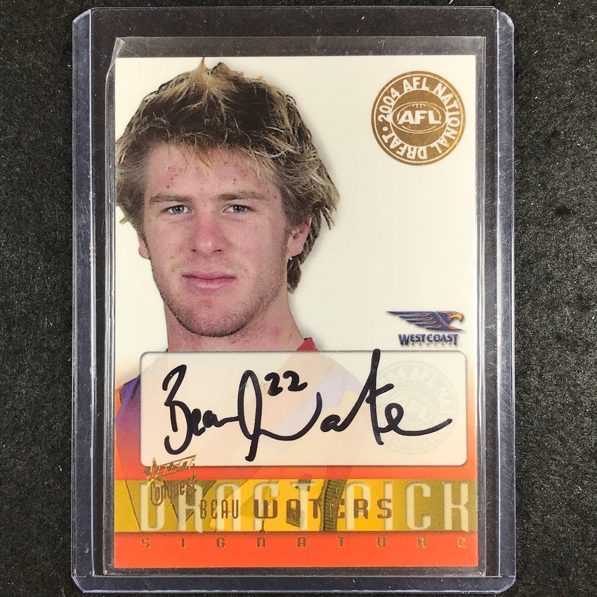 2004 Select AFL Conquest BEAU WATERS Draft Pick Signature 306/700