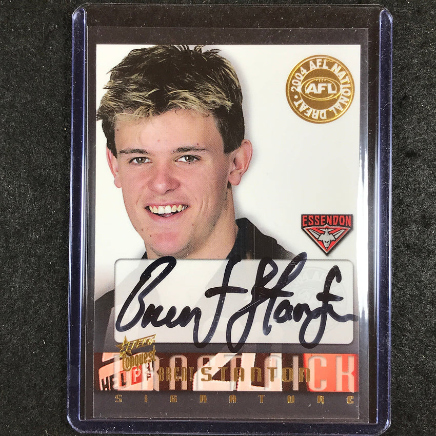 2004 Select AFL Conquest BRENT STANTON Draft Pick Signature 427/700