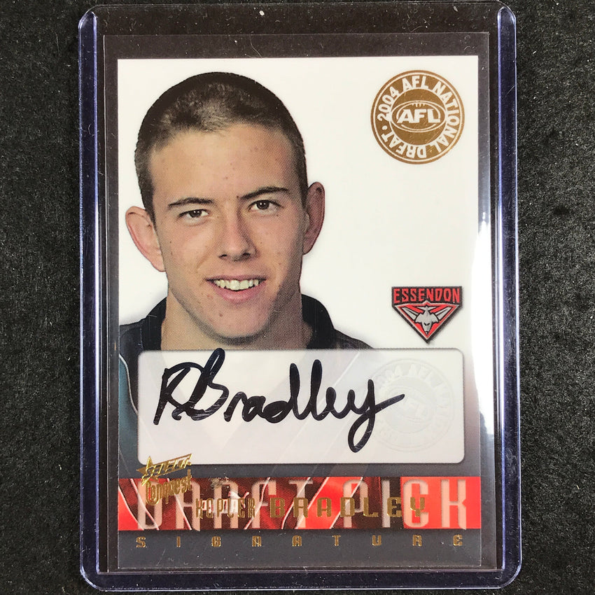 2004 Select AFL Conquest KEPLER BRADLEY Draft Pick Signature 135/700
