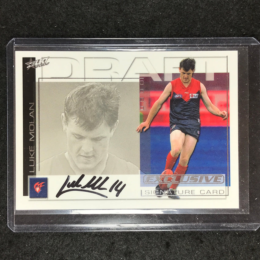 2002 Select AFL Exclusive LUKE MOLAN Draft Pick Signature /650