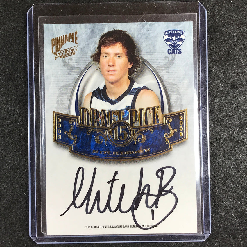 2009 Select AFL Pinnacle MITCH BROWN Draft Pick Signature 80/400