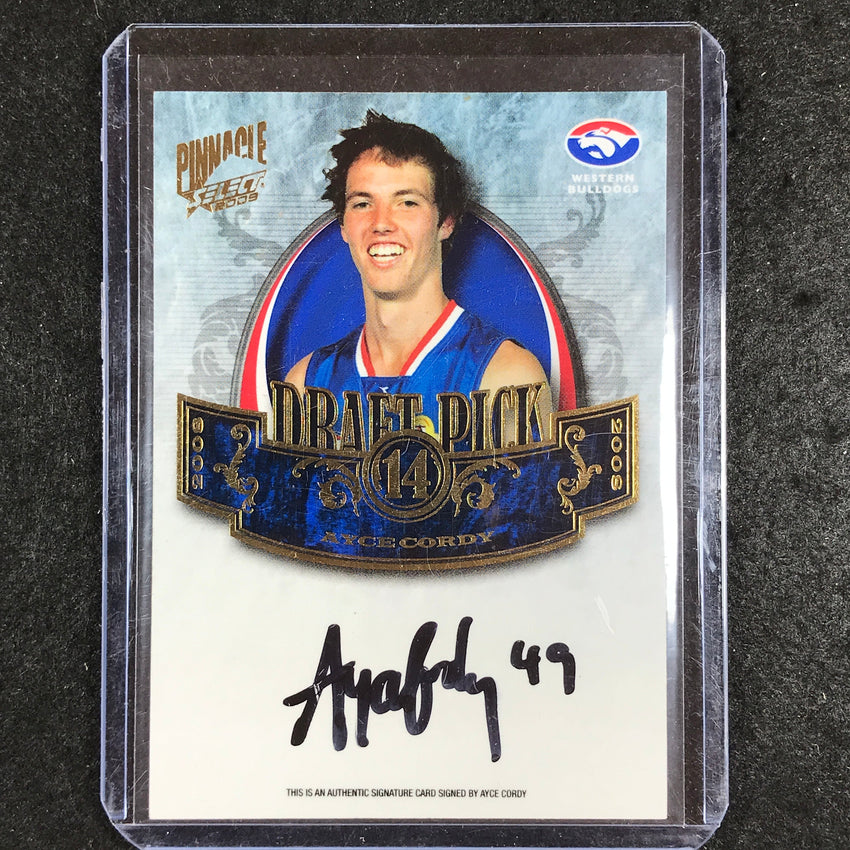 2009 Select AFL Pinnacle AYCE CORDY Draft Pick Signature 183/400
