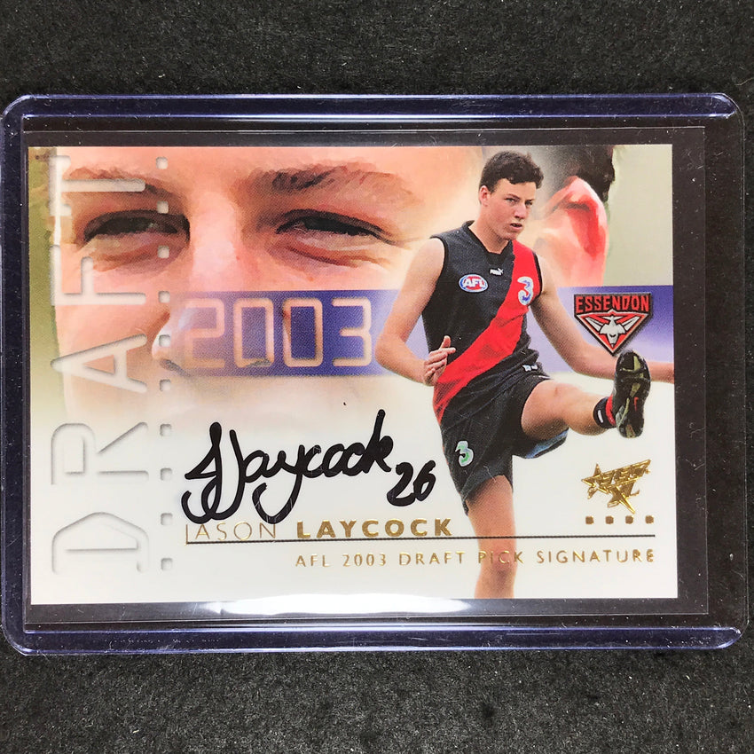 2003 Select AFL XL JASON LAYCOCK Draft Pick Signature 399/563