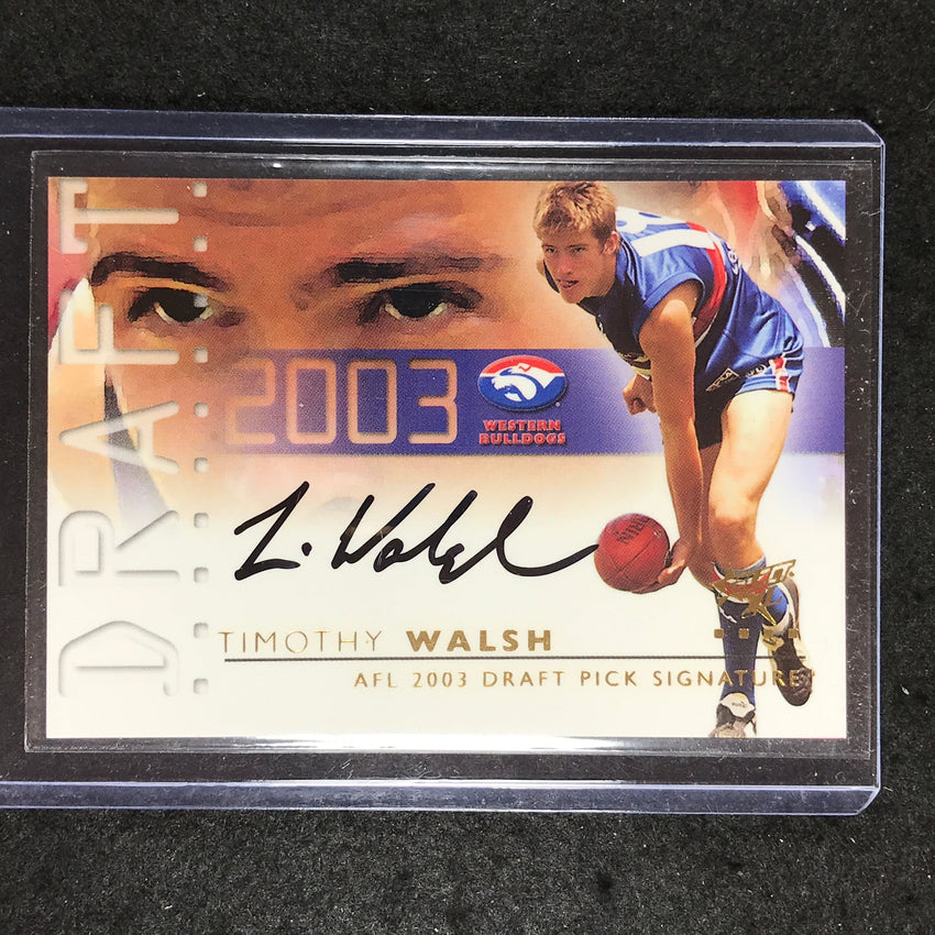 2003 Select AFL XL TIMOTHY WALSH Draft Pick Signature 258/563