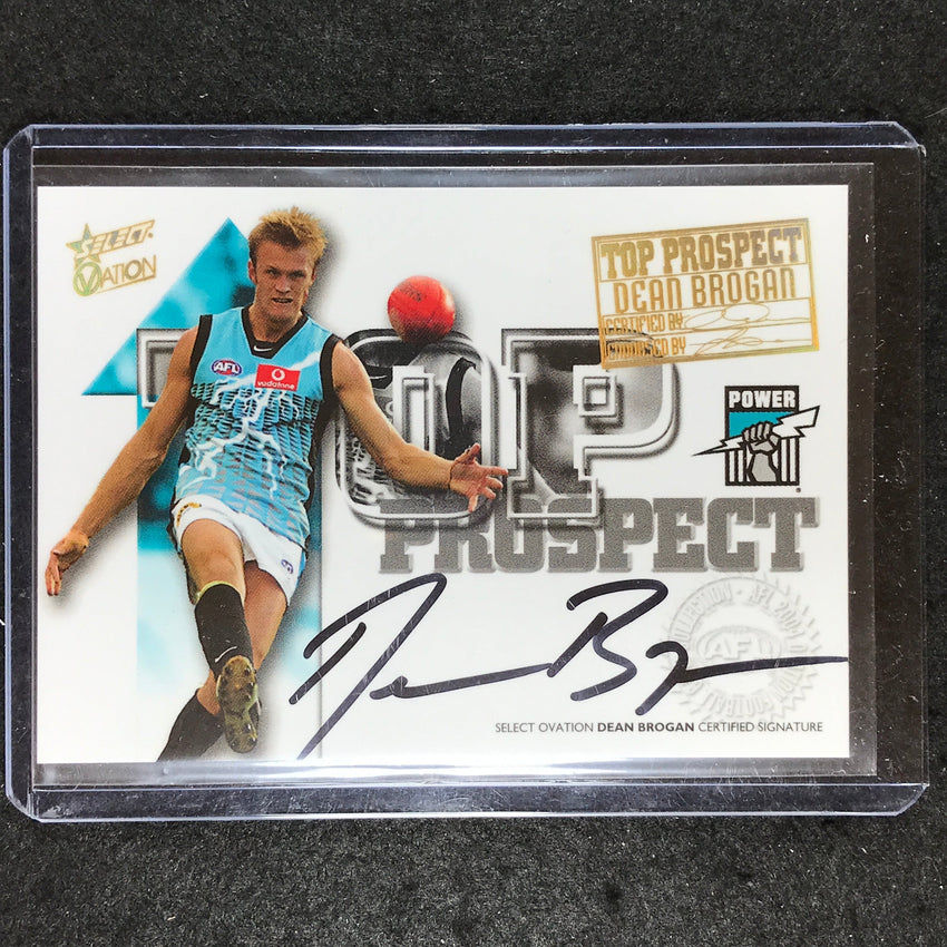 2004 Select AFL Ovation DEAN BROGAN Top Prospect 122/500