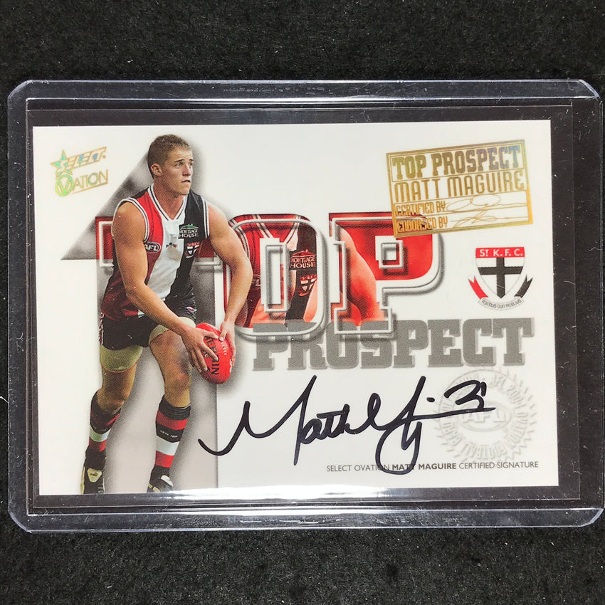 2004 Select AFL Ovation MATT MAGUIRE Top Prospect 59/500