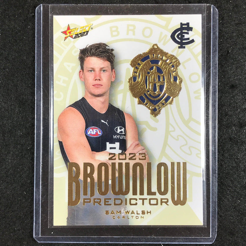 2023 Select AFL Footy Stars SAM WALSH Brownlow Predictor Gold 007/260