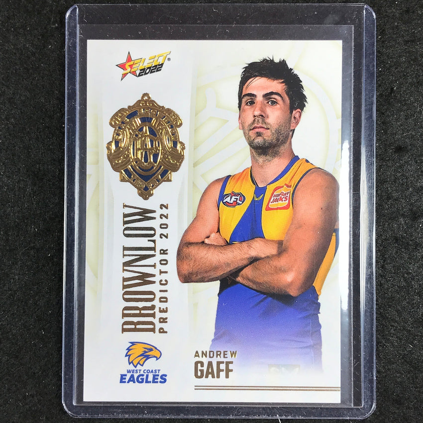 2022 Select AFL Footy Stars ANDREW GAFF Brownlow Predictor Gold 007/185