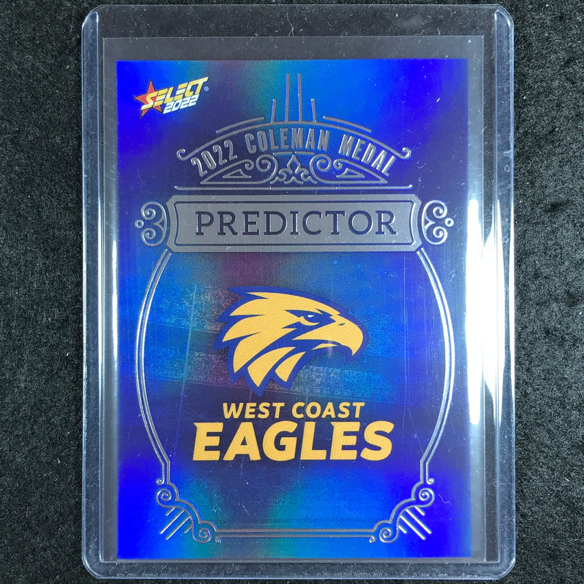 2022 Select AFL Footy Stars WEST COAST Coleman Predictor 31/185