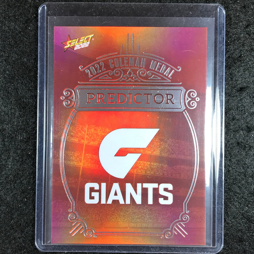 2022 Select AFL Footy Stars GWS GIANTS Coleman Predictor 28/185