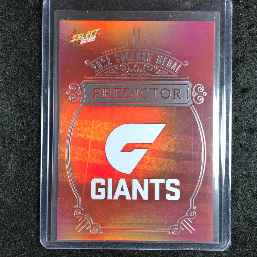 2022 Select AFL Footy Stars GWS GIANTS Coleman Predictor 76/185