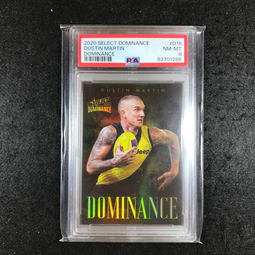 2002 Select AFL Dominance DUSTIN MARTIN Dominance 12/60 PSA 8