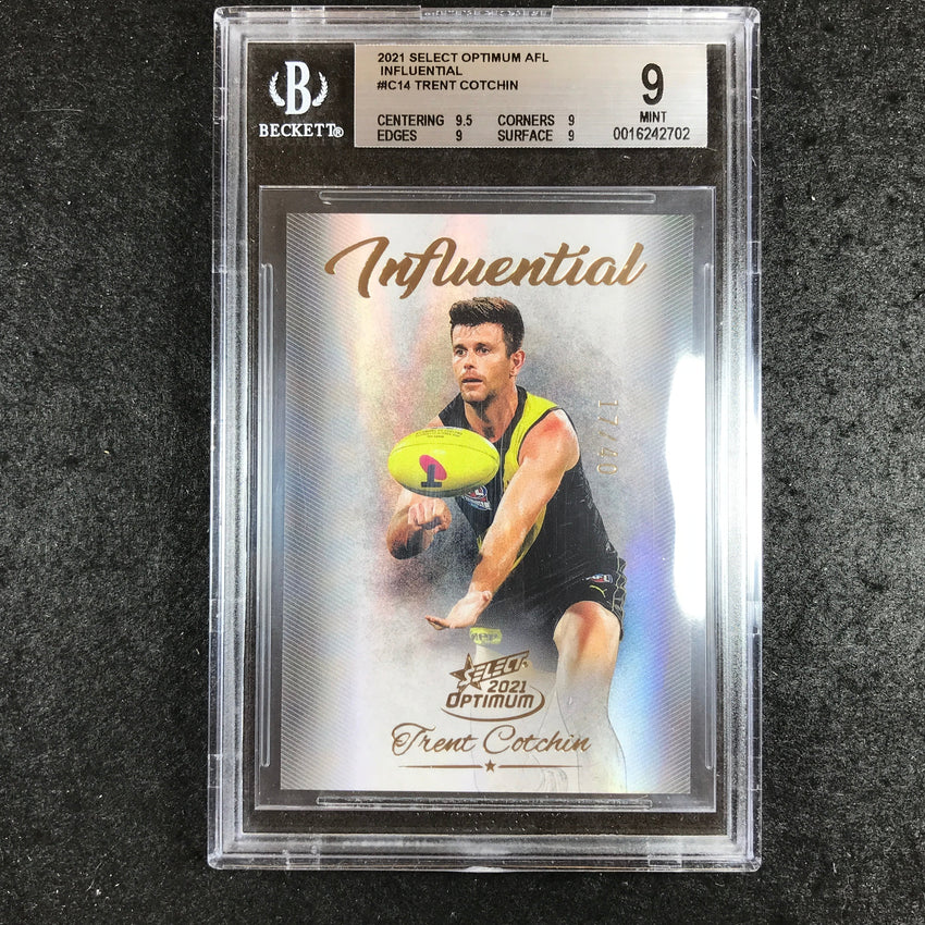 2021 Select AFL Optimum TRENT COTCHIN Influential 17/40 BGS 9