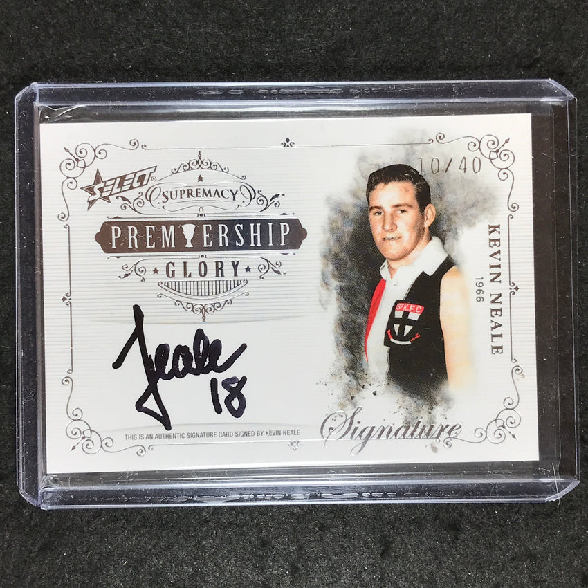 2019 Select AFL Supremacy KEVIN NEALE Premiership Glory Signature 10/40