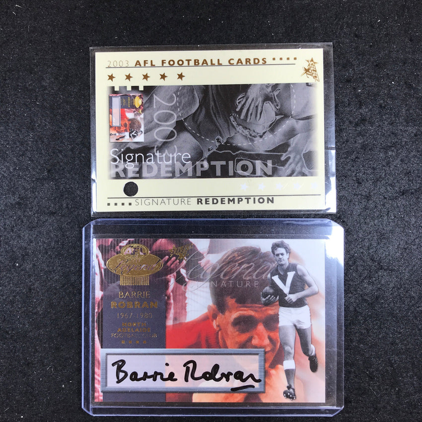 2003 Select AFL XL BARRIE ROBRAN Legend Signature 81/100
