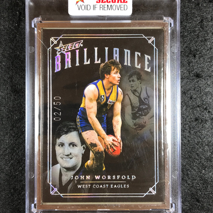 2022 Select AFL Brilliance JOHN WORSFOLD Platinum Frame 02/50