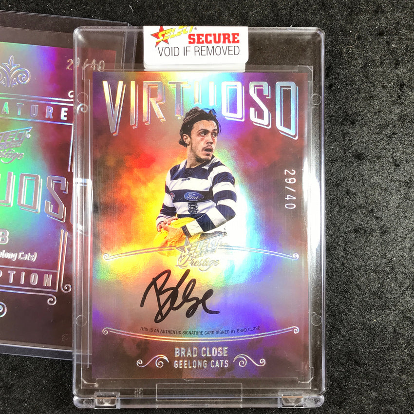 2022 Select AFL Prestige BRAD CLOSE Virtuoso Signature 29/40
