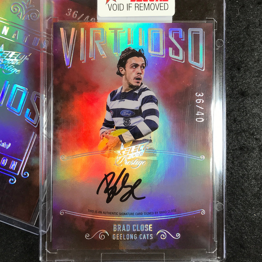 2022 Select AFL Prestige BRAD CLOSE Virtuoso Signature 36/40