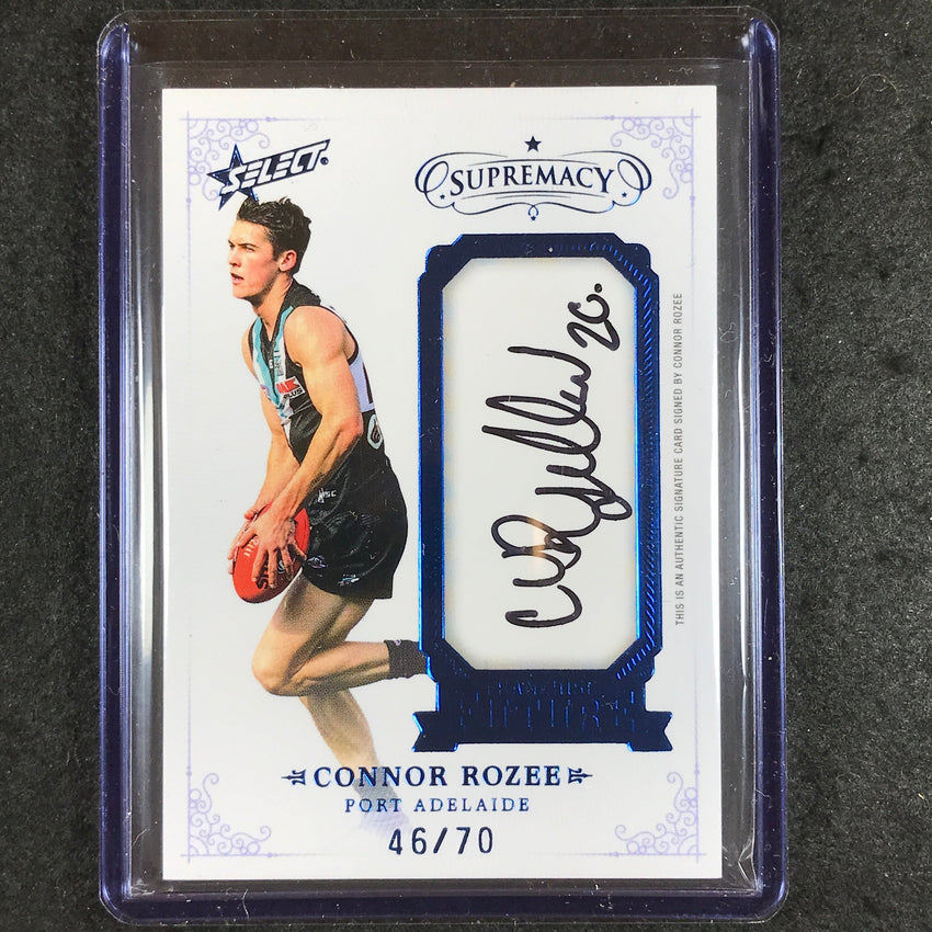 2021 Select AFL Supremacy CONNOR ROZEE Franchise Future Signature 46/70
