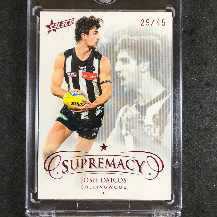 2021 Select AFL Supremacy JOSH DAICOS Base Red 29/45