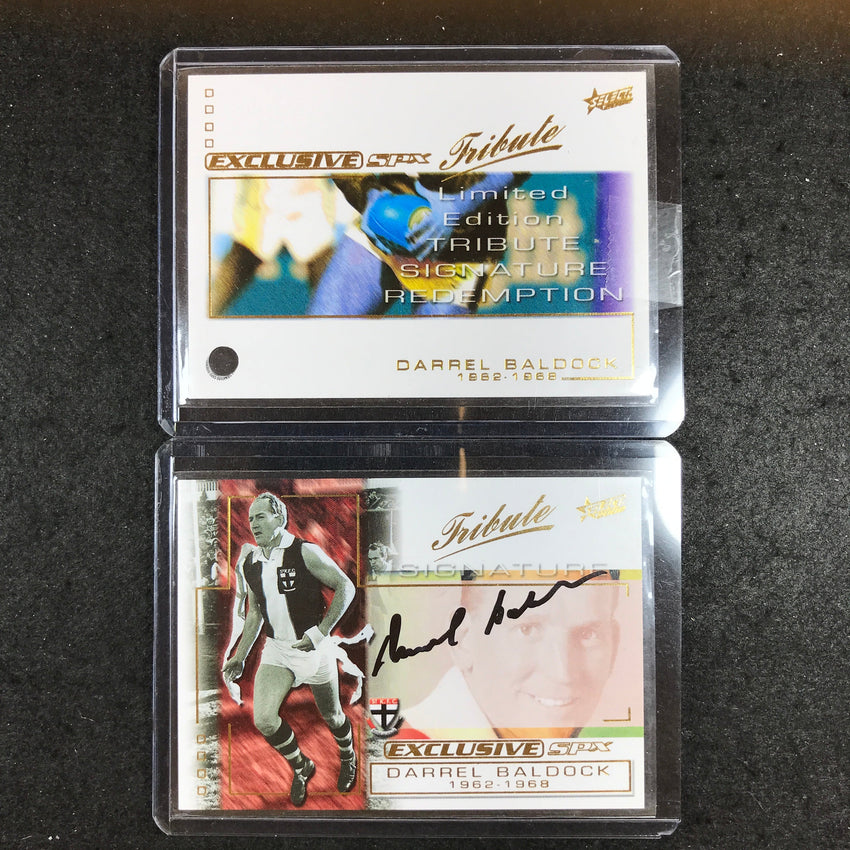 2002 Select AFL Exclsuive SPx DARREL BALDOCK Tribute Signature 44/100