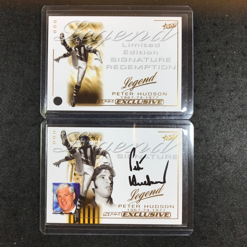 2002 Select AFL Exclusive PETER HUDSON Legend Signature 76/100