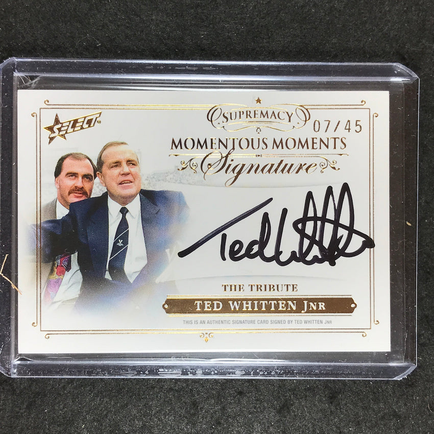 2021 Select AFL Supremacy TED WHITTEN JNR Momentous Moments Signature 07/45