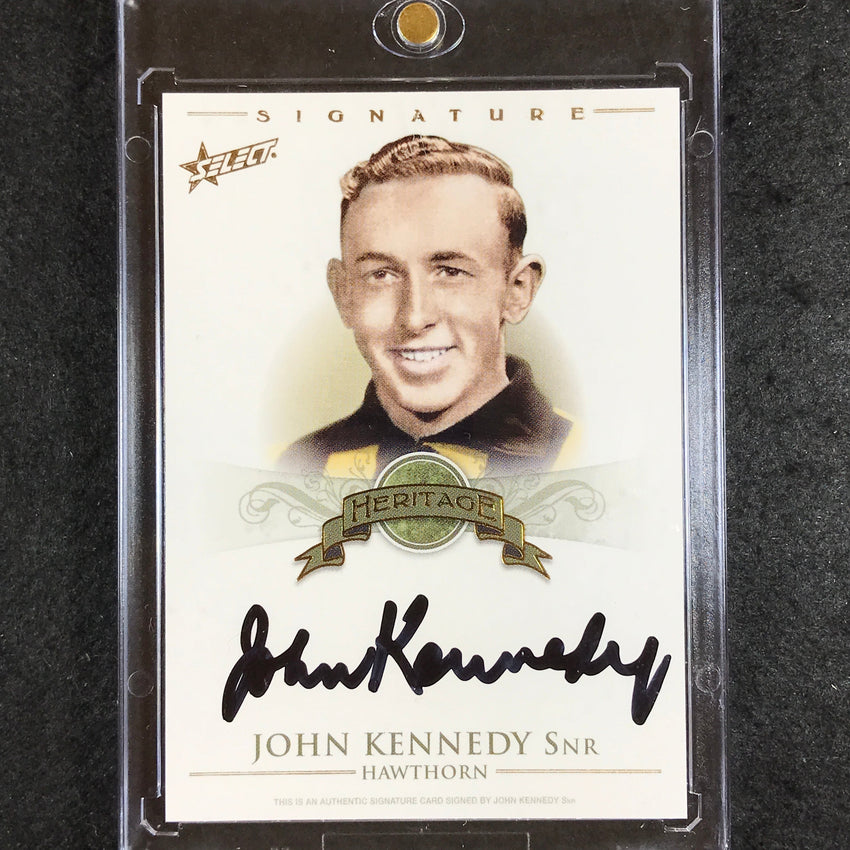2011 Select AFL Heritage Collection JOHN KENNEDY SNR Signature 93/100