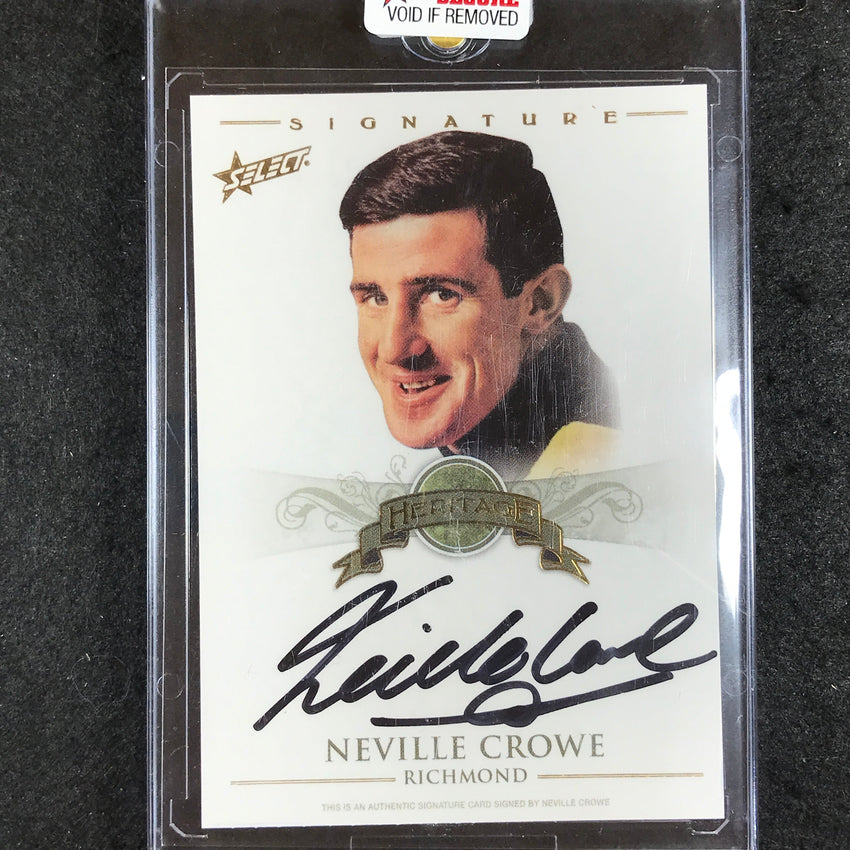 2011 Select AFL Heritage Collection NEVILLE CROWE Signature 48/100
