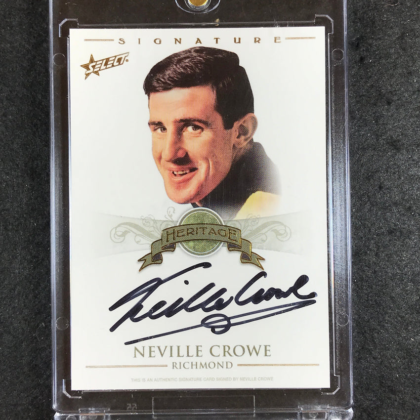 2011 Select AFL Heritage Collection NEVILLE CROWE Signature 93/100
