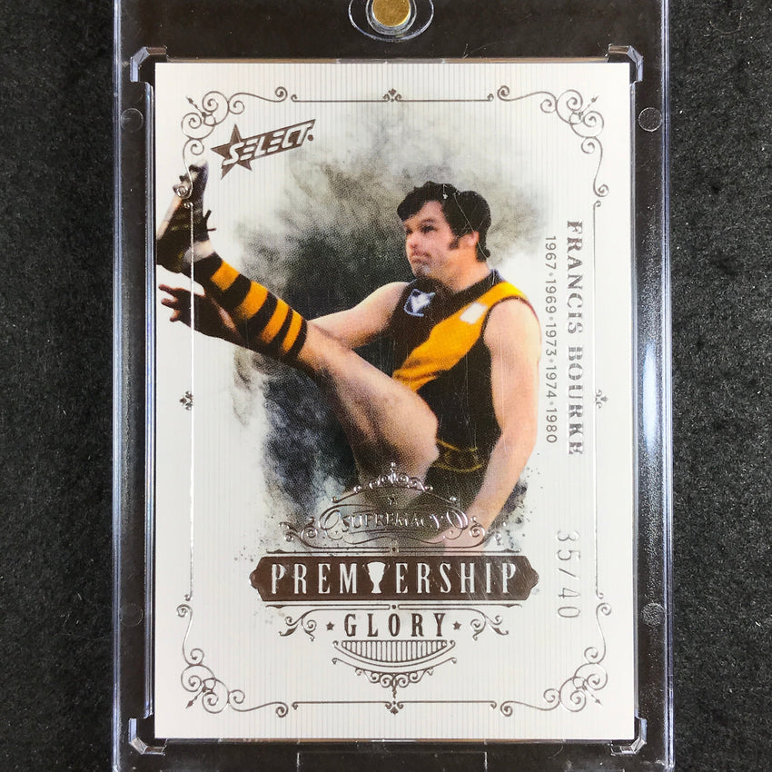 2019 Select AFL Supremacy FRANCIS BOURKE Premiership Glory 35/40
