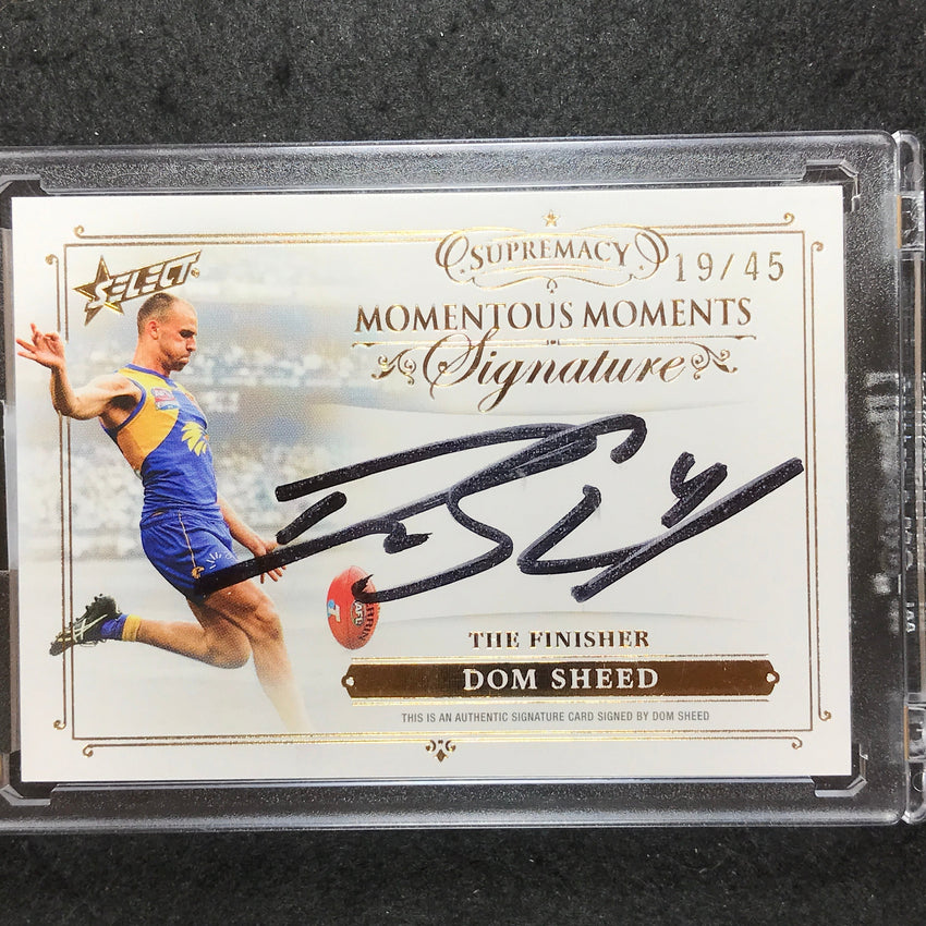 2021 Select AFL Supremacy DOM SHEED Momentous Moments Signature 19/45