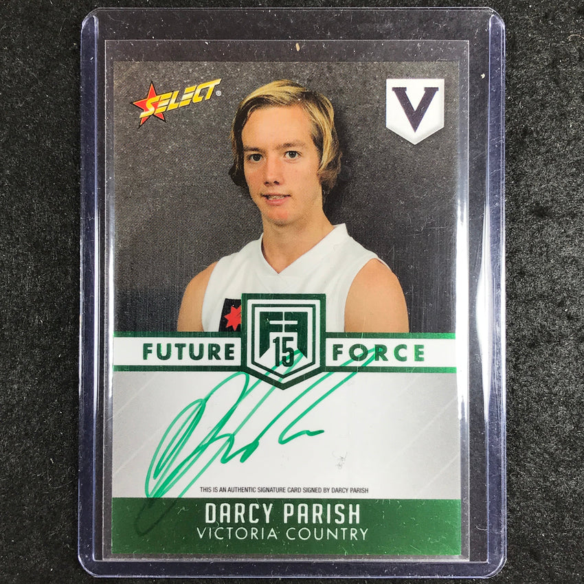 2015 Select AFL Future Force DARCY PARISH Signnatures Green Foil 19/40