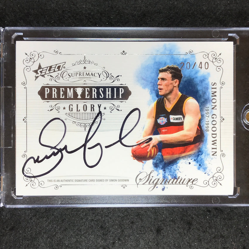 2021 Select AFL Supremacy SIMON GOODWIN Premiership Glory Signature 20/40