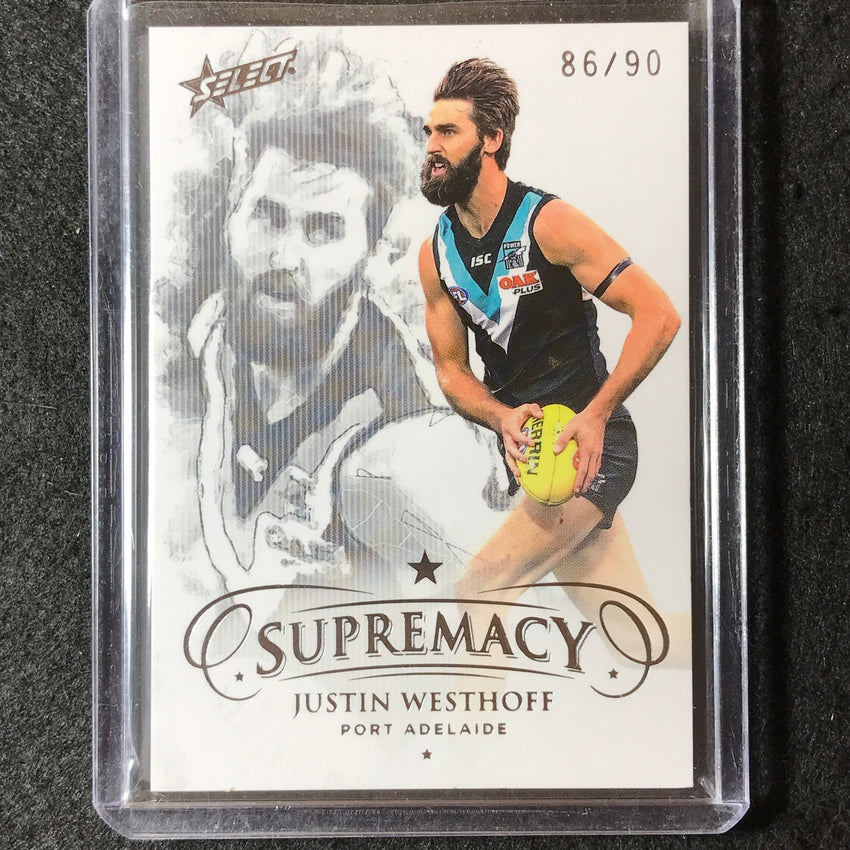 2019 Select AFL Supremacy JUSTIN WESTHOFF Base 86/90