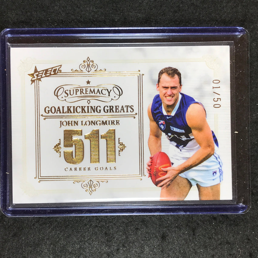 2021 Select AFL Supremacy JOHN LONGMIRE Goalkicking Greats 01/50