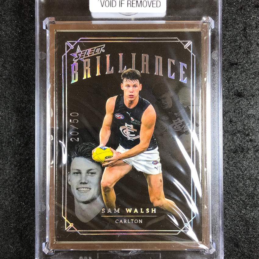 2022 Select AFL Brilliance SAM WALSH Platinum Frame 20/50