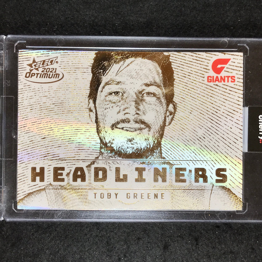 2021 Select AFL Optimum TOBY GREENE Headliners Gold 21/25