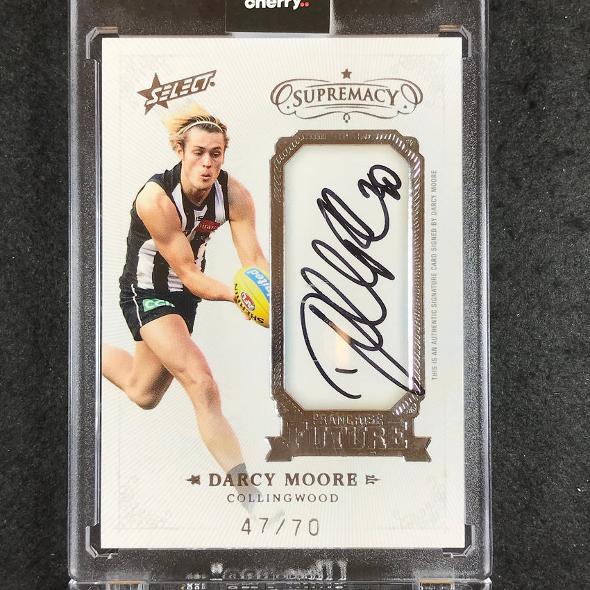2019 Select AFL Supremacy DARCY MOORE Franchise Future Signature 47/70