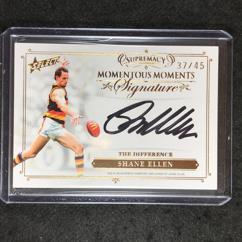 2021 Select AFL Supremacy SHANE ELLEN Momentous Moments Signature 37/45