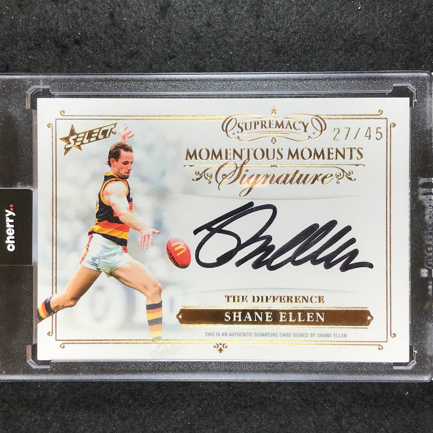 2021 Select AFL Supremacy SHANE ELLEN Momentous Moments Signature 27/45