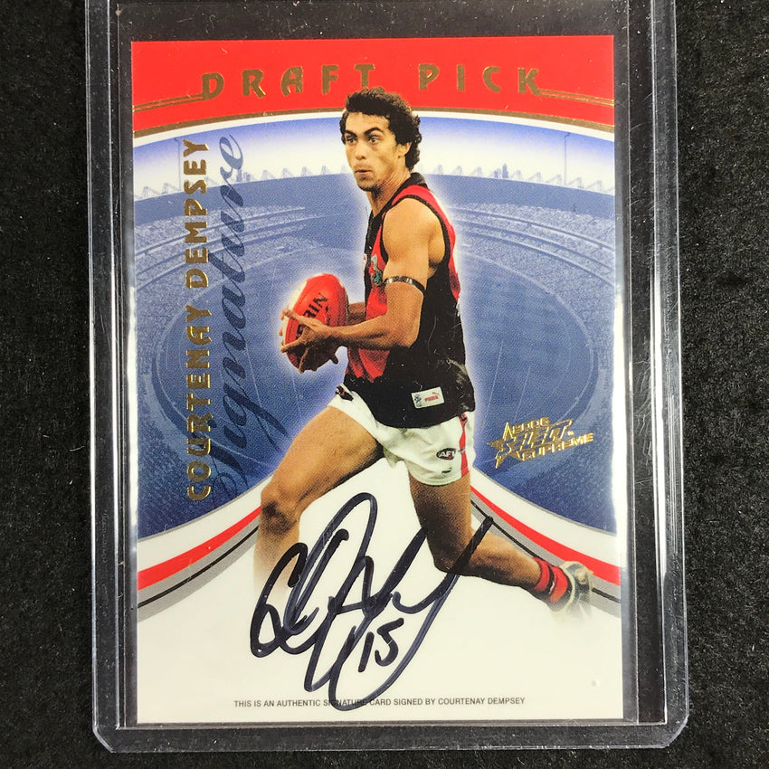 2006 Select AFL Supreme COURTENAY DEMPSEY Draft Pick Signature 183/275