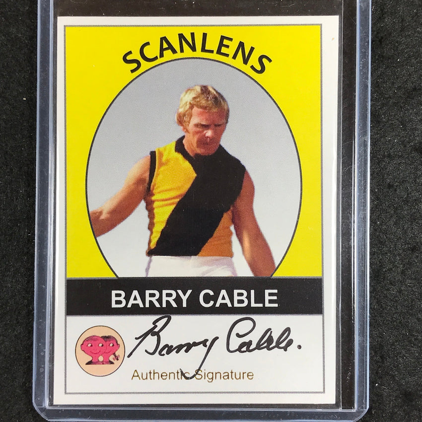 2019 Scanlens AFL Base BARRY CABLE Authentic Signature 34/50