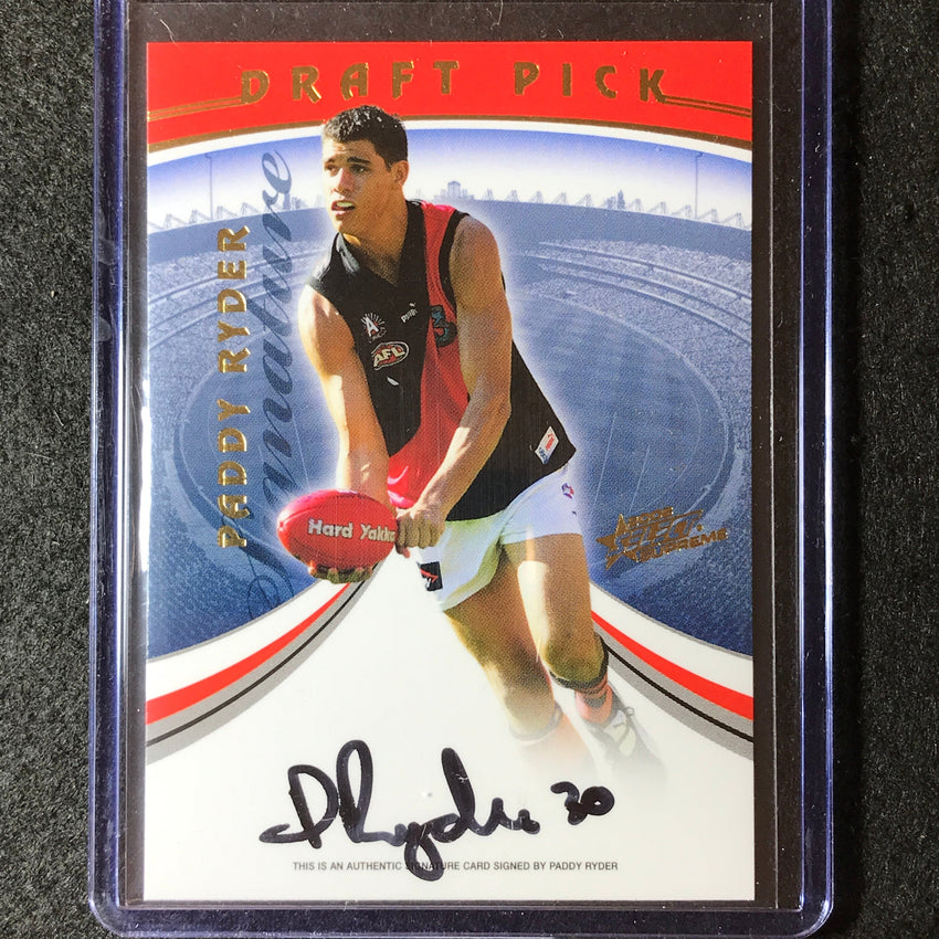 2006 Select AFL Supreme PADDY RYDER Draft Pick Signature 243/275