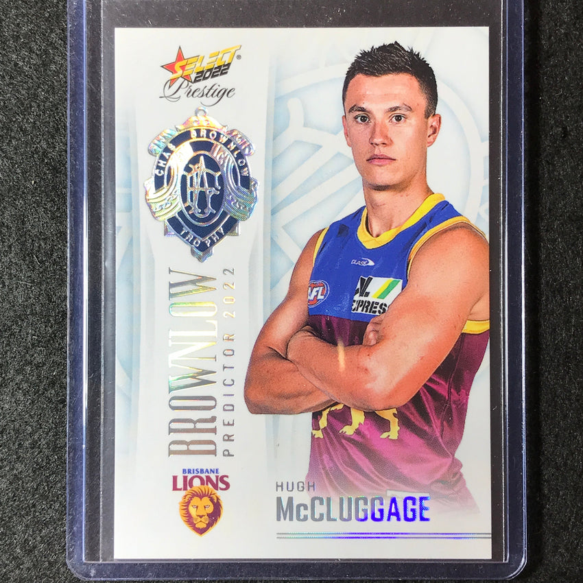 2022 Select AFL Prestige HUGH MCCLUGGAGE Brownlow Predictor Platinum 08/60