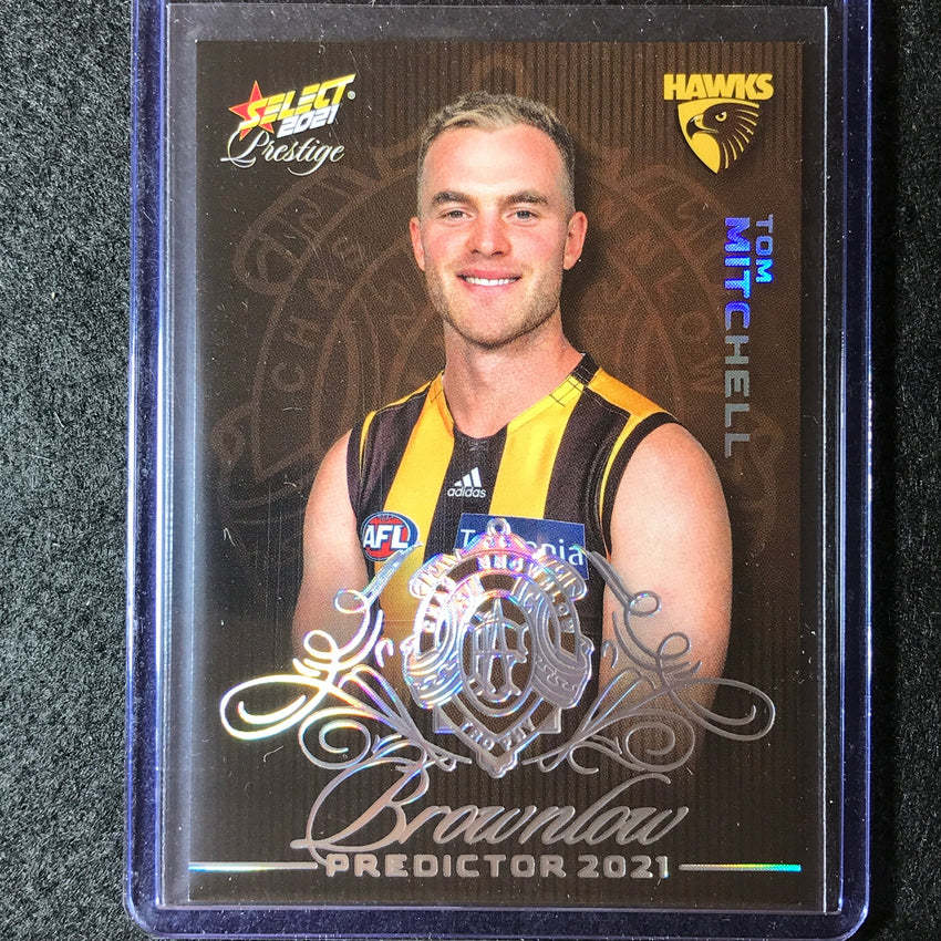 2021 Select AFL Prestige TOM MITCHELL Brownlow Predictor Platinum 001/60