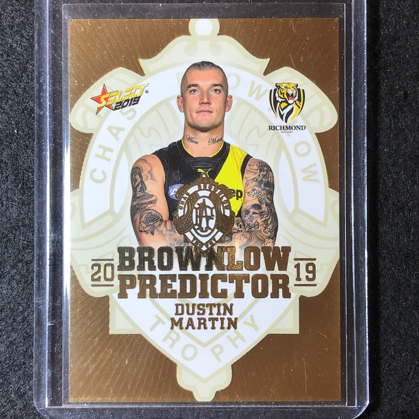 2019 Select AFL Footy Stars DUSTIN MARTIN Brownlow Predictor Gold 55/225