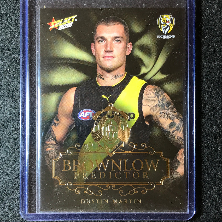 2018 Select AFL Footy Stars DUSTIN MARTIN Brownlow Predictor Gold 72/250