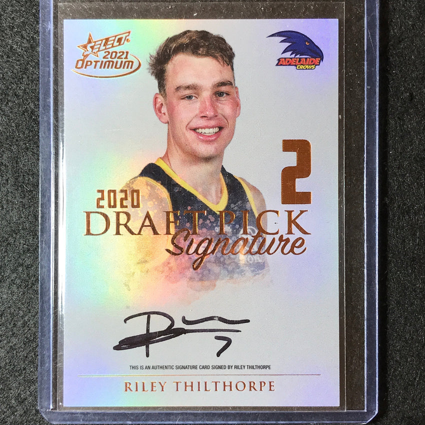 2021 Select AFL Optimum RILEY THILTHORPE Draft Pick Signature Copper 17/170