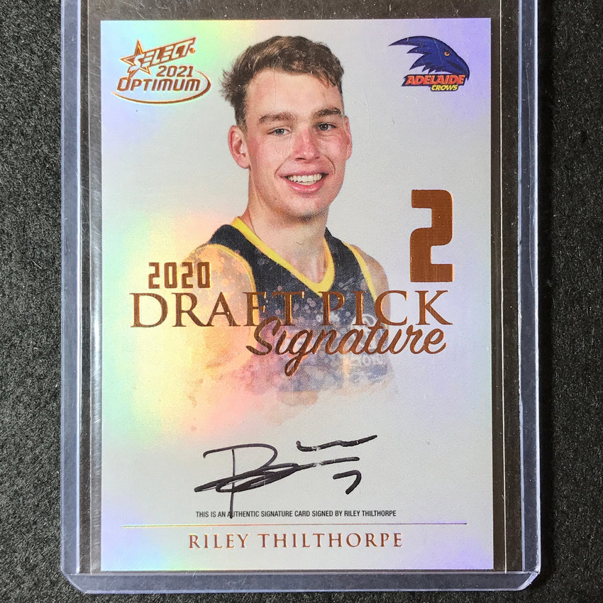2021 Select AFL Optimum RILEY THILTHORPE Draft Pick Signature Copper 48/170